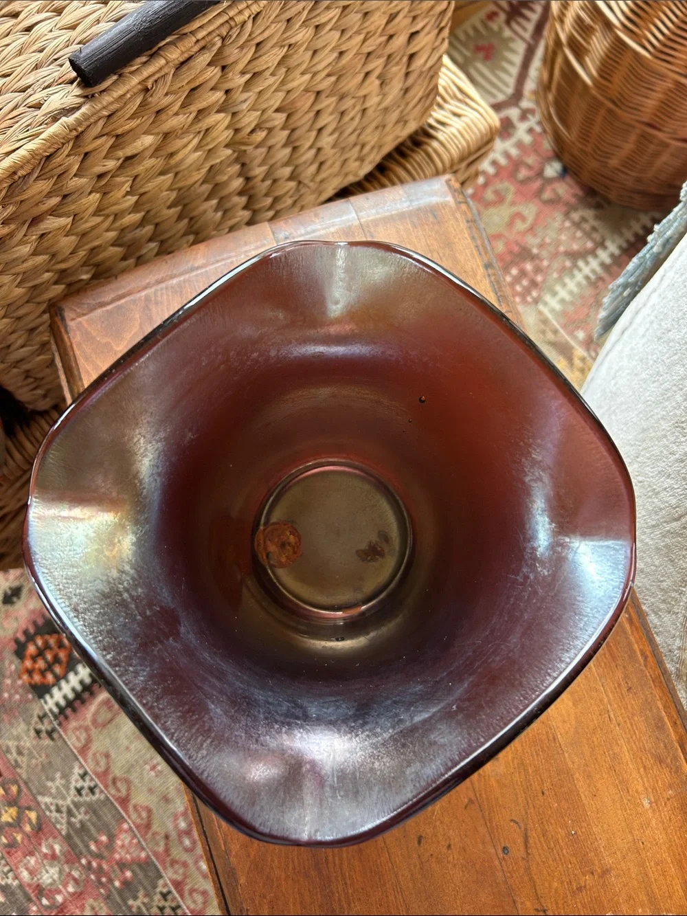 Antique Imperial Glass Company Imperial Jewels Pearl Amethyst Stretch Glass Vase